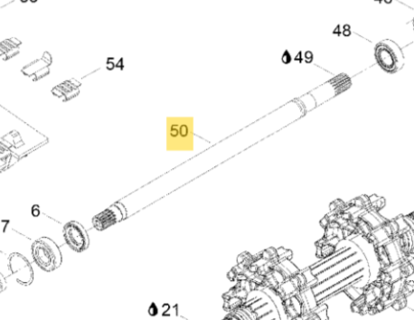Variaattorin Akseli, Lynx/Ski-doo RS 2012-2017, 504153166 Variaattorin Akseli, Lynx/Ski-doo RS 2012-2017, 504153166